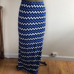 NWT Michael Kors Chevron Maxi Skirt
